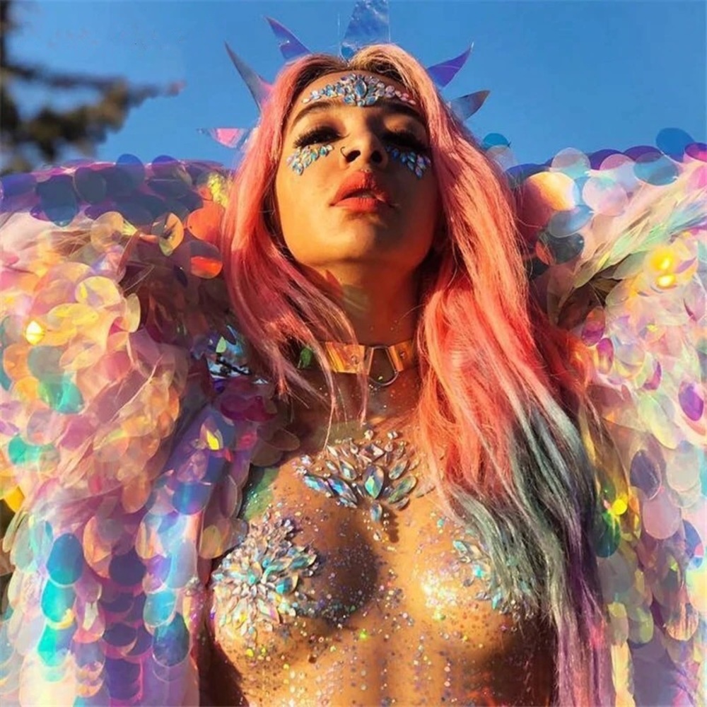 Rave Festival Crystal Rhinestone Face Jewels - Picture 2 of 16